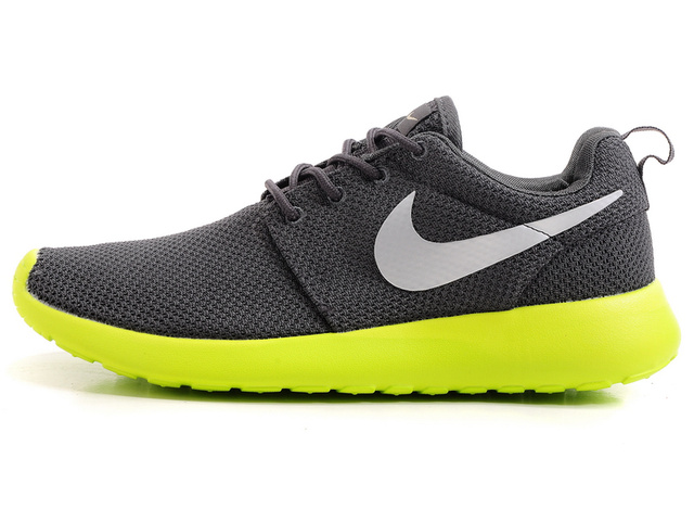 nike Roshe running chaussures hommes gris fonce jaune (4)